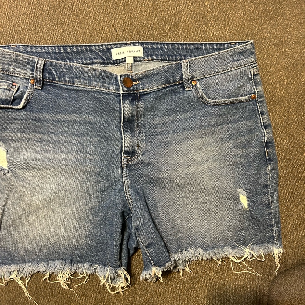 Lane Bryant Distressed Shorts 16 EUC